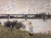Byt the Bridge at Argenteuil Claude Monet